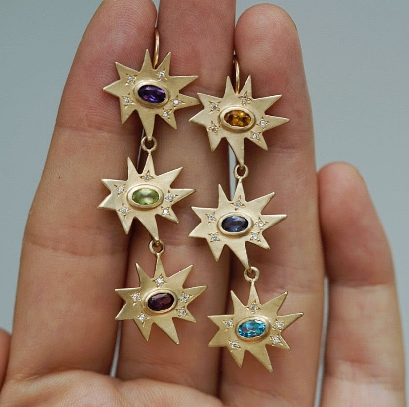 Triple Stellina Earrings - Talisman Collection Fine Jewelers