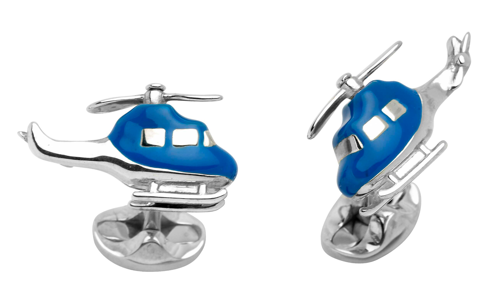 Blue Helicopter Cufflinks by Deakin & Francis - Talisman Collection Fine Jewelers