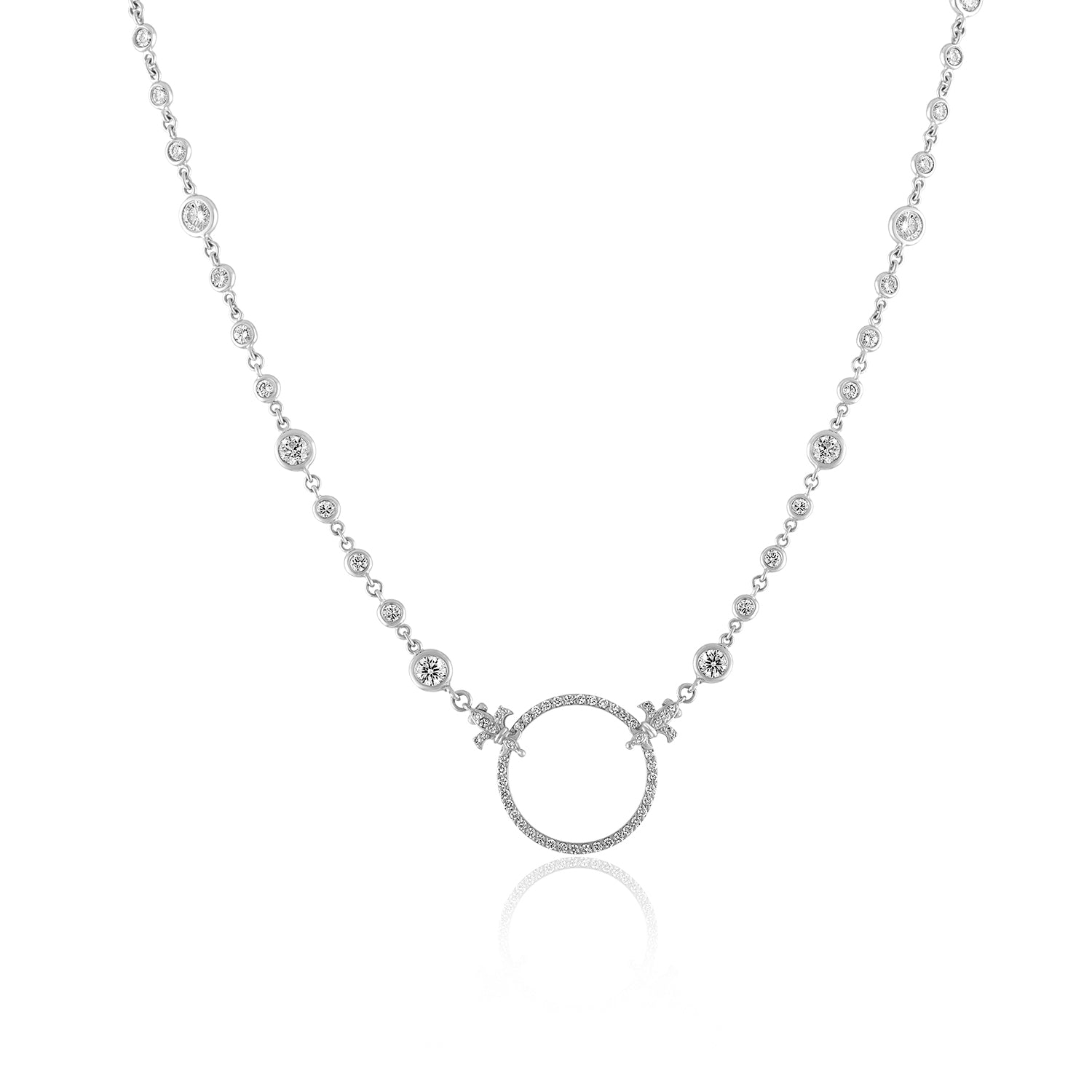 Diamond Bezel Necklace by Lisa Nik - Talisman Collection Fine Jewelers