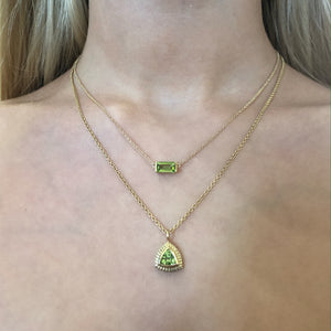 Peridot Trillion Necklace - Talisman Collection Fine Jewelers