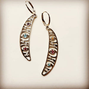 Multi-Gemstone Shooting Stars Drop Earrings by Martha Seely - Talisman Collection Fine Jewelers