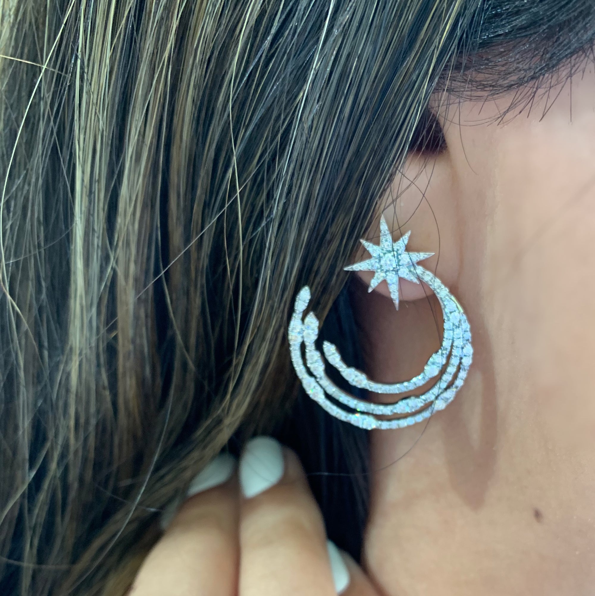 Diamond Shooting Star Earrings - Talisman Collection Fine Jewelers