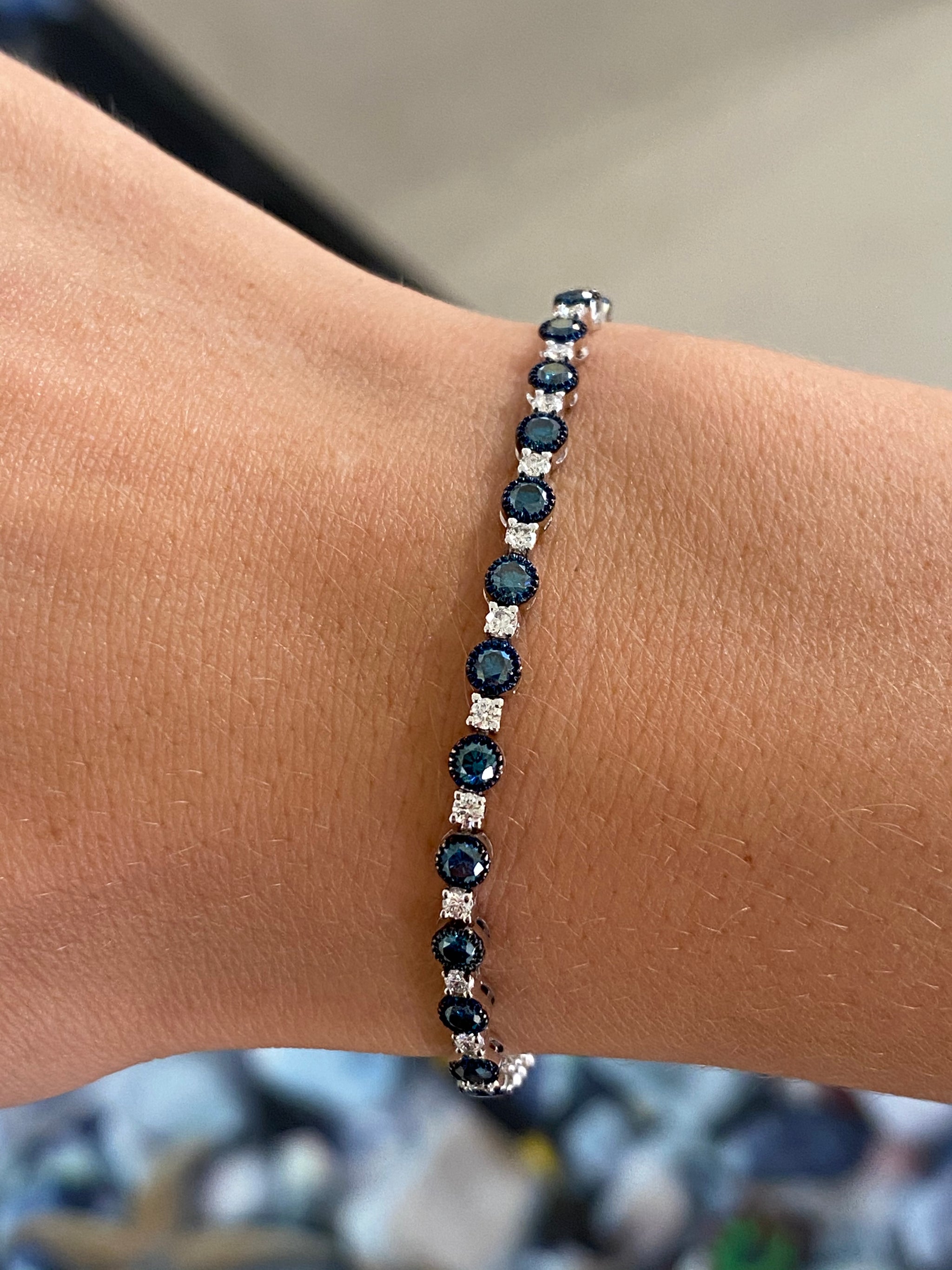 Blue and diamond bracelet Clearance