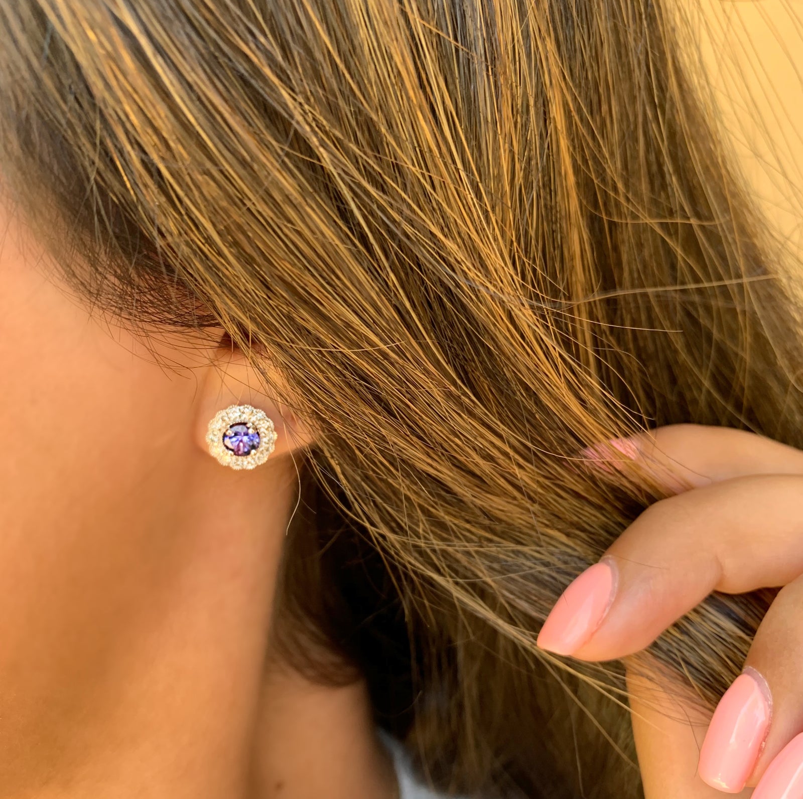 Tanzanite and Diamond Stud Earrings - Talisman Collection Fine Jewelers