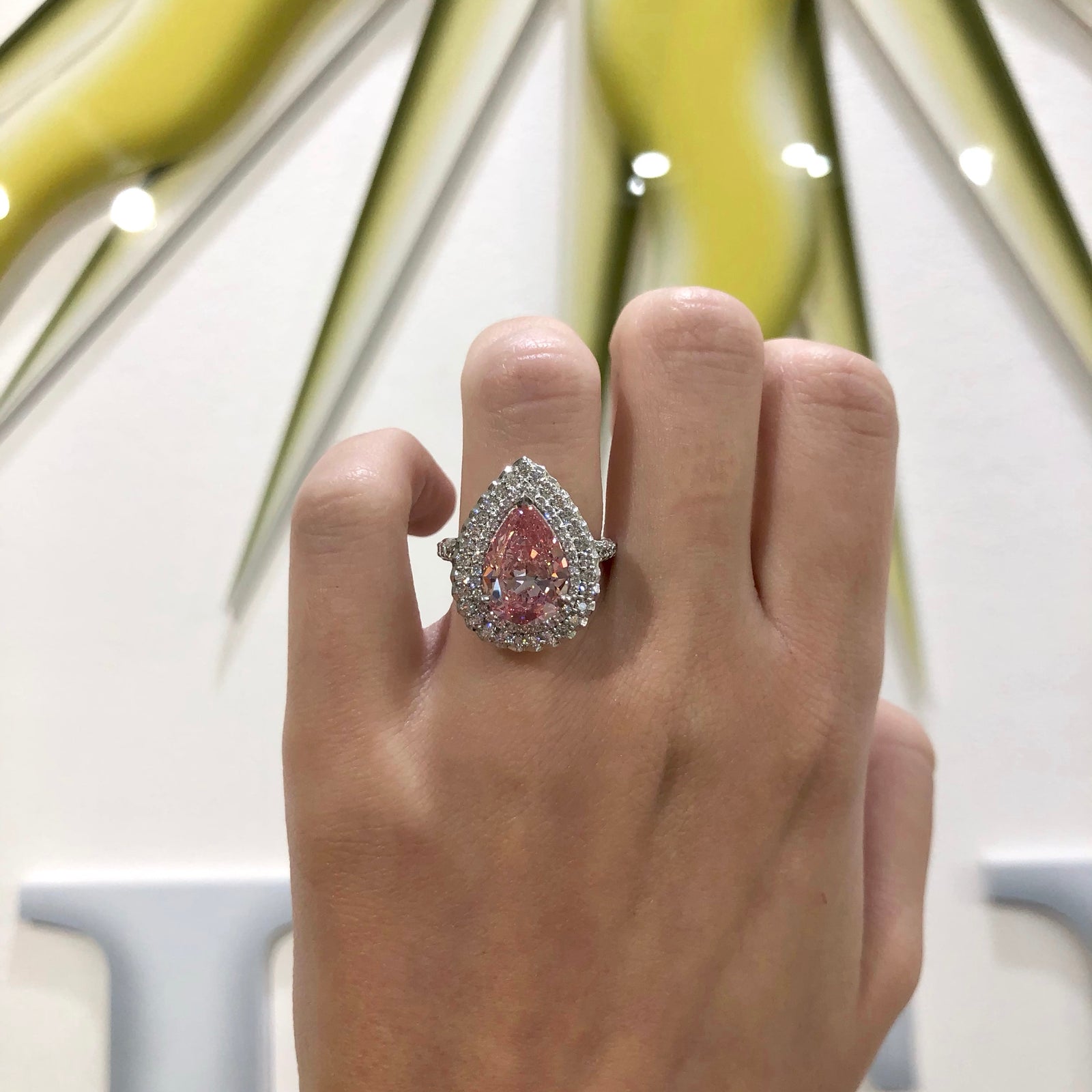 Pink Diamond Pear-Shaped Ring - Talisman Collection Fine Jewelers