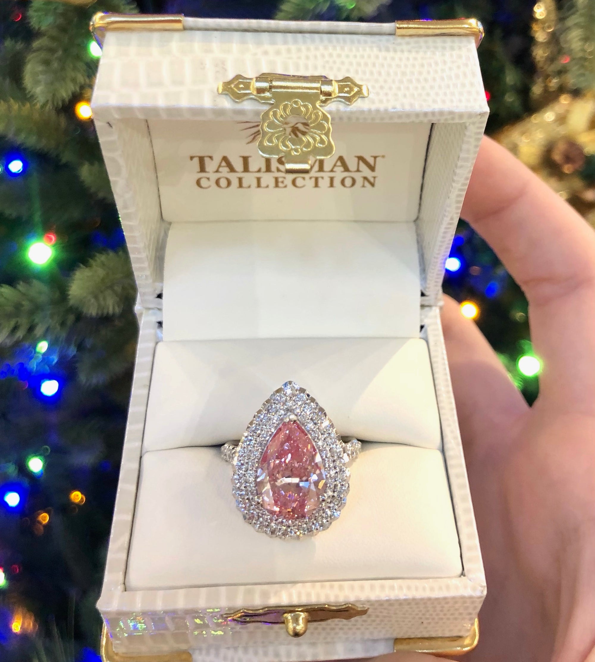 Pink Diamond Pear-Shaped Ring - Talisman Collection Fine Jewelers
