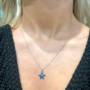 Blue Diamond Pavé Starfish Pendant - Talisman Collection Fine Jewelers