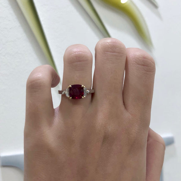 Untreated ruby ring hotsell