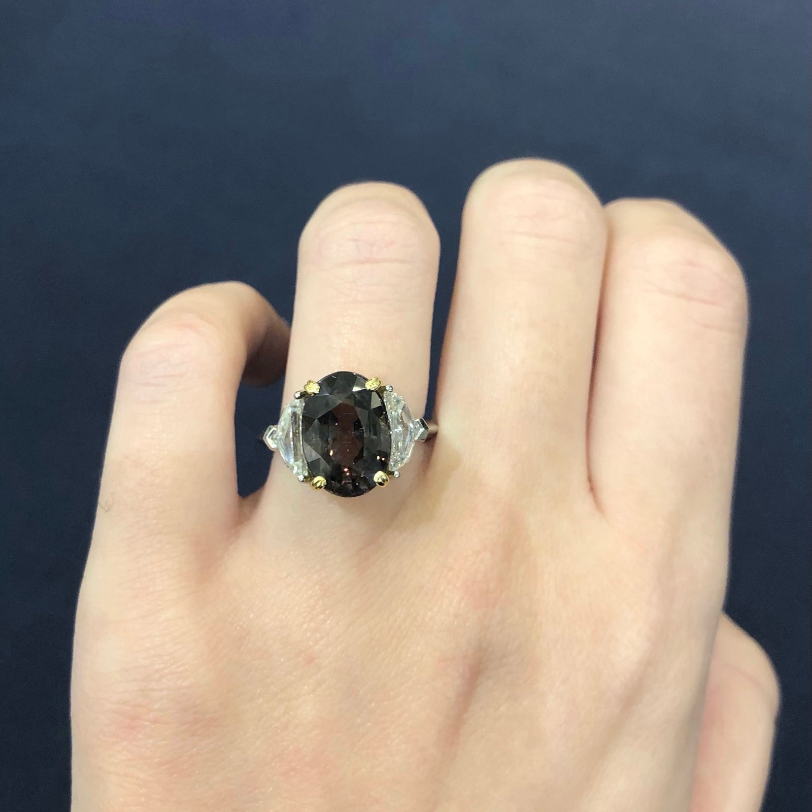 Alexandrite and Diamond, Platinum and 20k Yellow Gold Ring - Talisman Collection Fine Jewelers