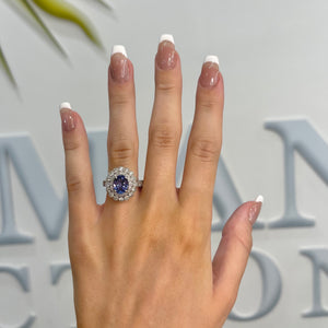 Tanzanite and Diamond Valentina Ring