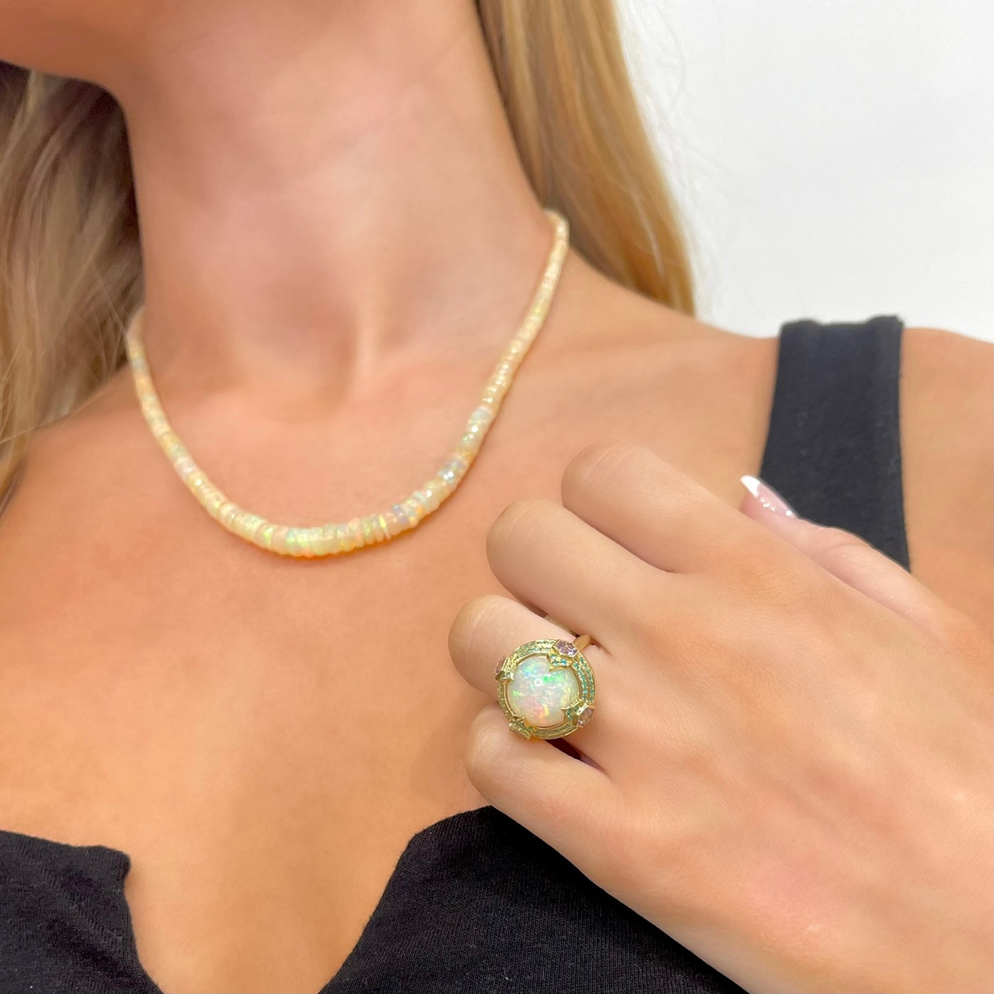 Opal Bead Necklace by Meredith Young