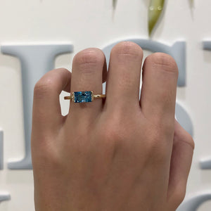 Swiss Blue Topaz Bonbon Ring