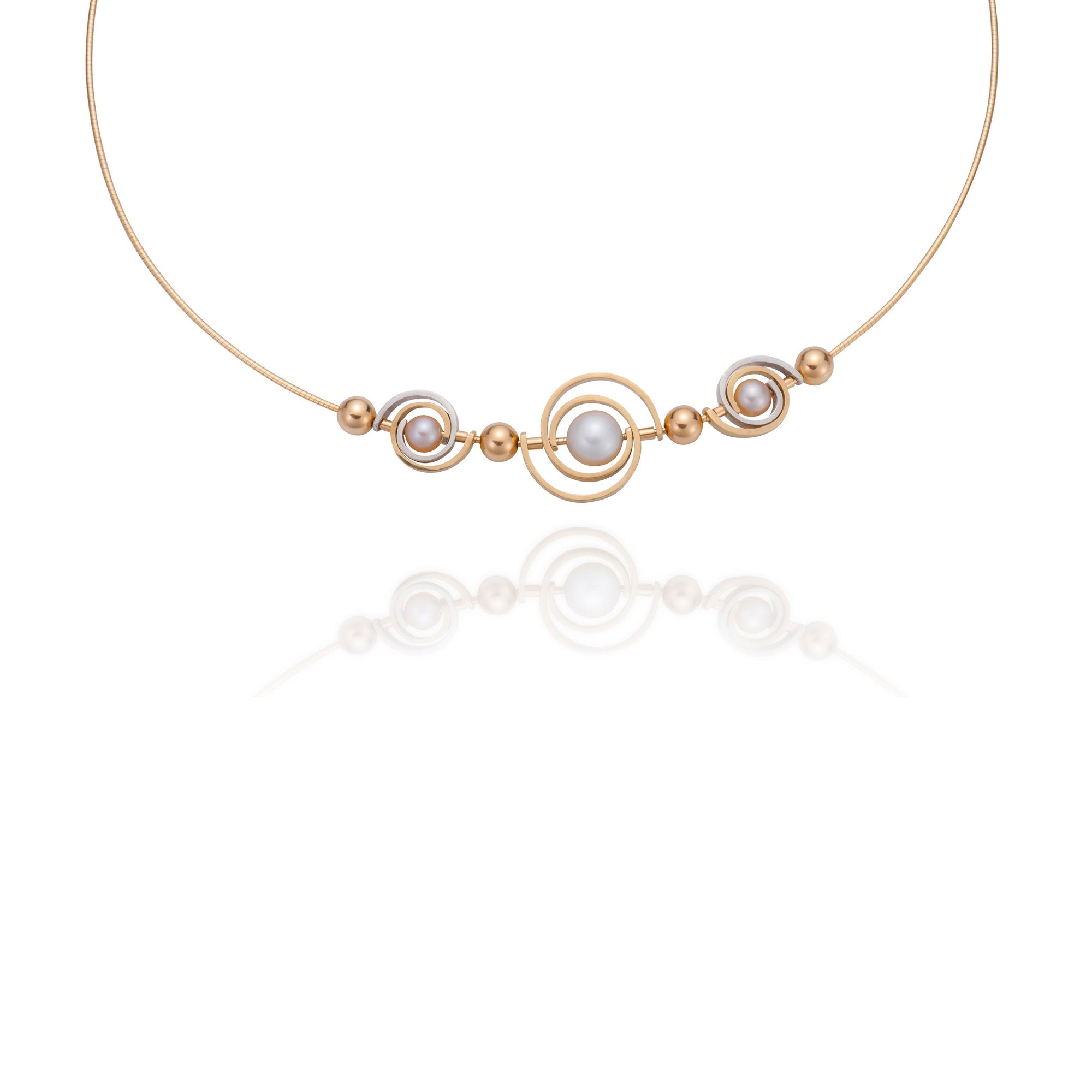 Triple Spiral Orbit Necklace by Martha Seely - Talisman Collection Fine Jewelers