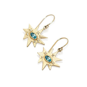 Blue Topaz Stellina Earrings - Talisman Collection Fine Jewelers