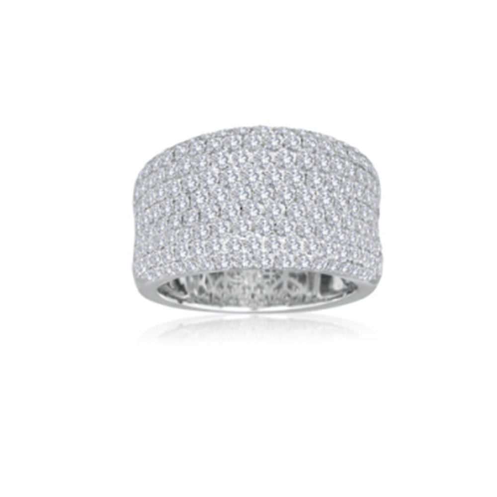 Diamond Pavè Wide Band in 14k White Gold