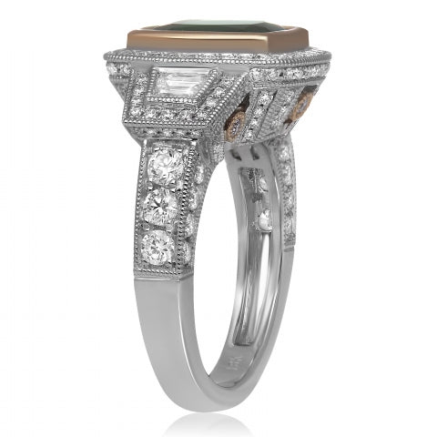 Tsavorite and Diamond Monaco Ring - Talisman Collection Fine Jewelers