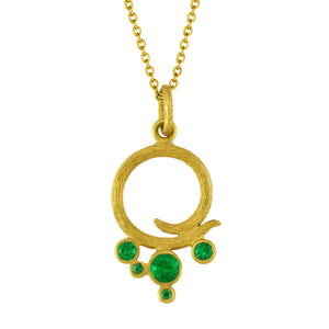 Emerald Swirl Necklace by Laurie Kaiser