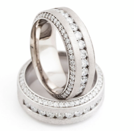 Diamond Channel Set Band Triple Row Custom - Talisman Collection Fine Jewelers