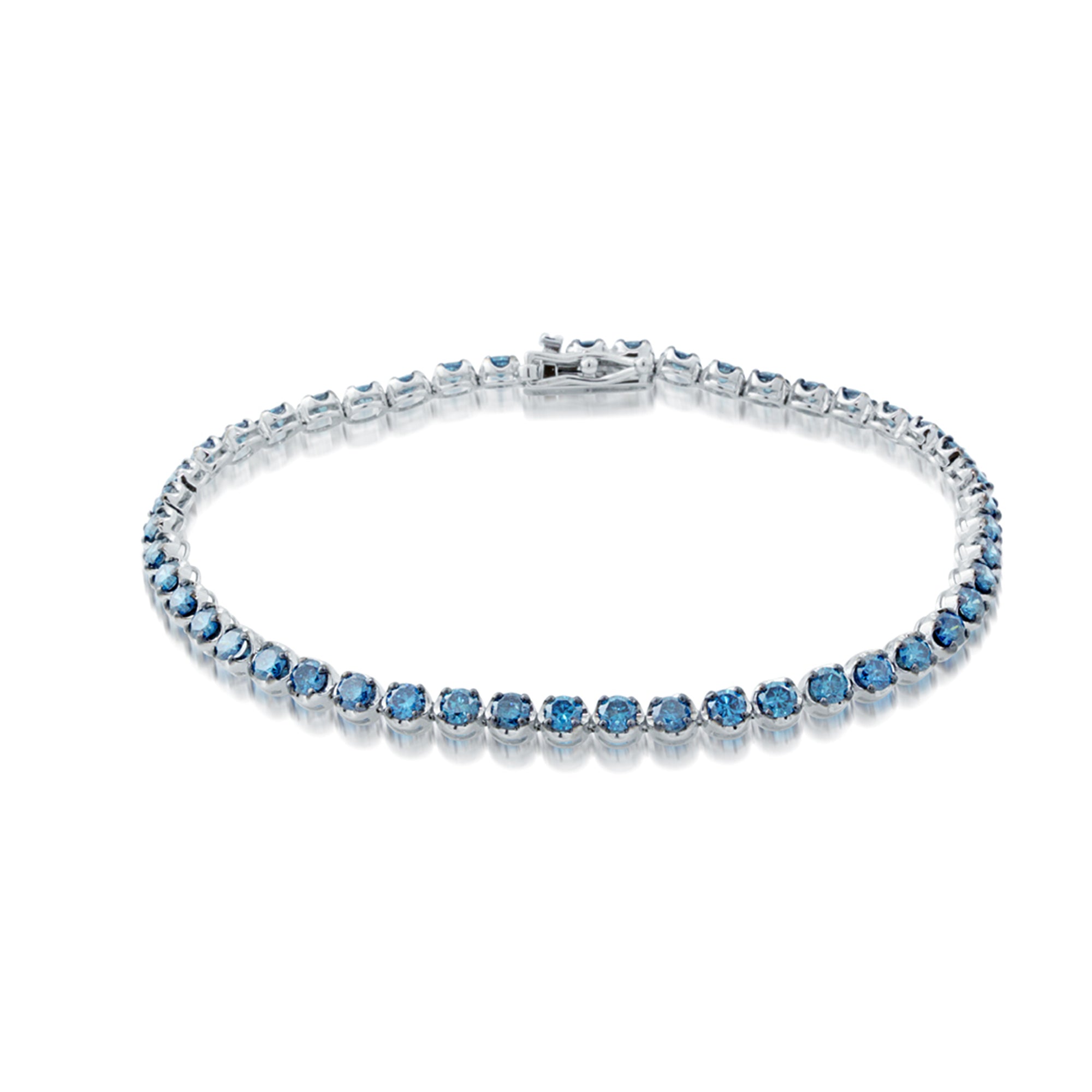 Blue Diamond Line Bracelet, 3.50 Total Carat Weight - Talisman Collection Fine Jewelers