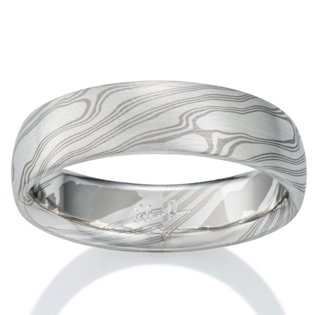 Chestnut Mokume Ring by Chris Ploof - Talisman Collection Fine Jewelers