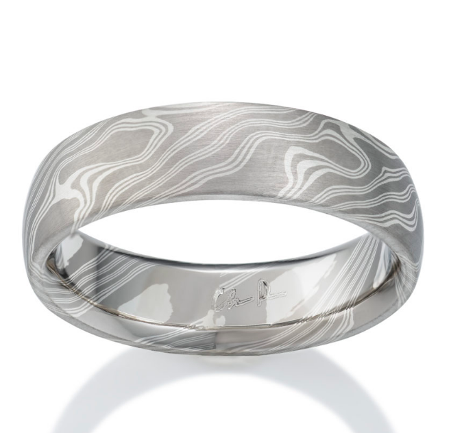 Teak Mokume Ring by Chris Ploof - Talisman Collection Fine Jewelers