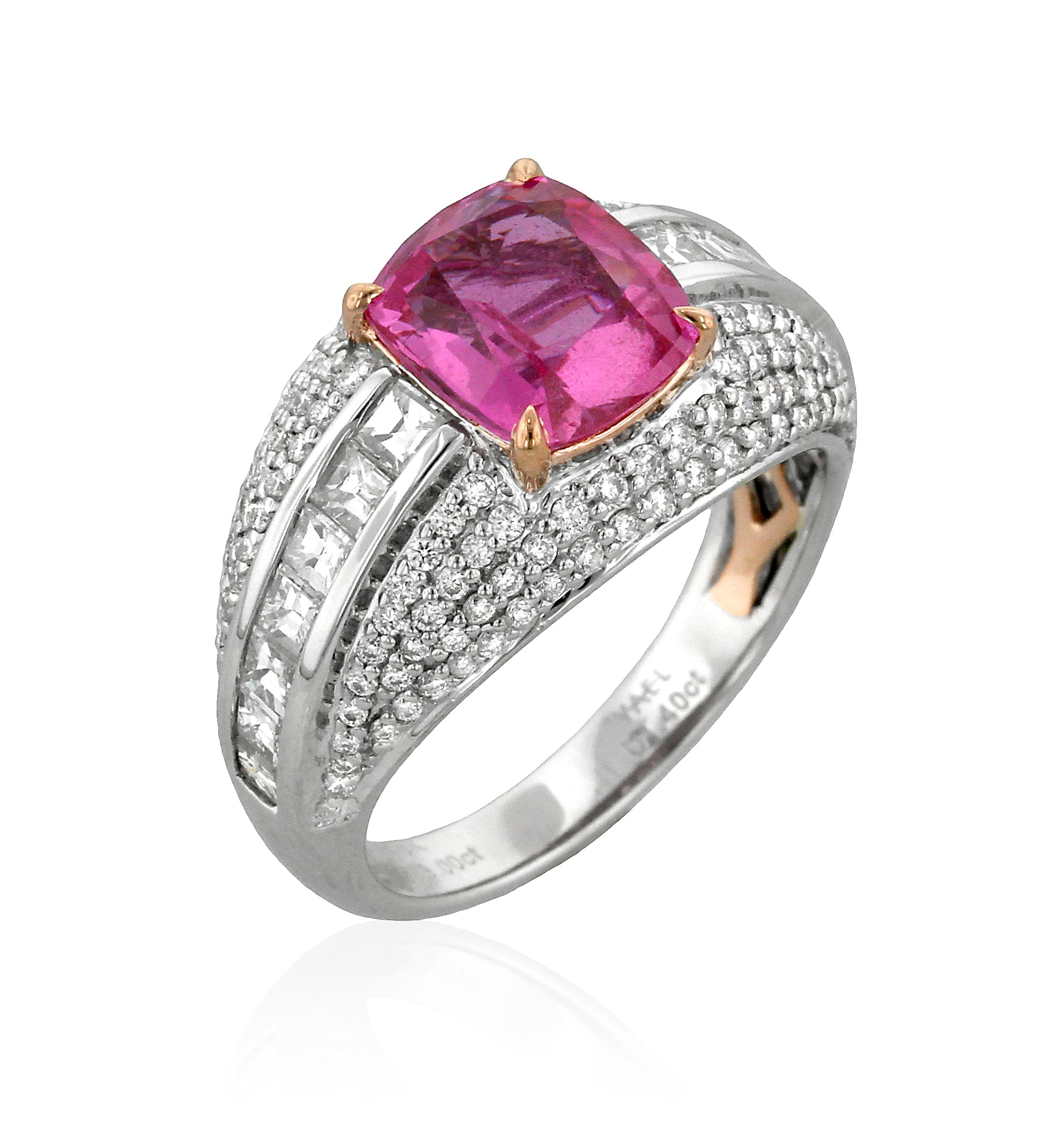 Pink Sapphire and Diamond Ring by Yael - Talisman Collection Fine Jewelers