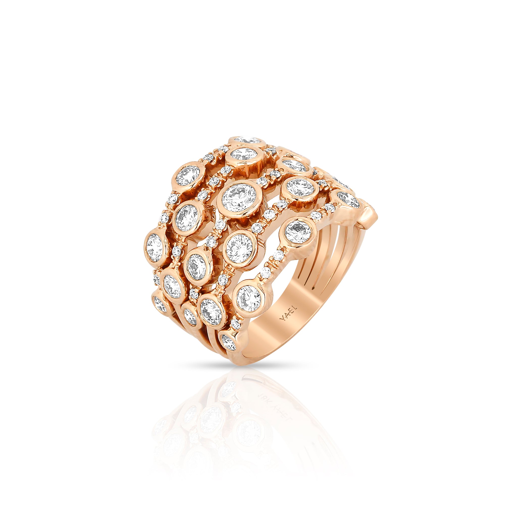 Rose gold bubble ring on sale