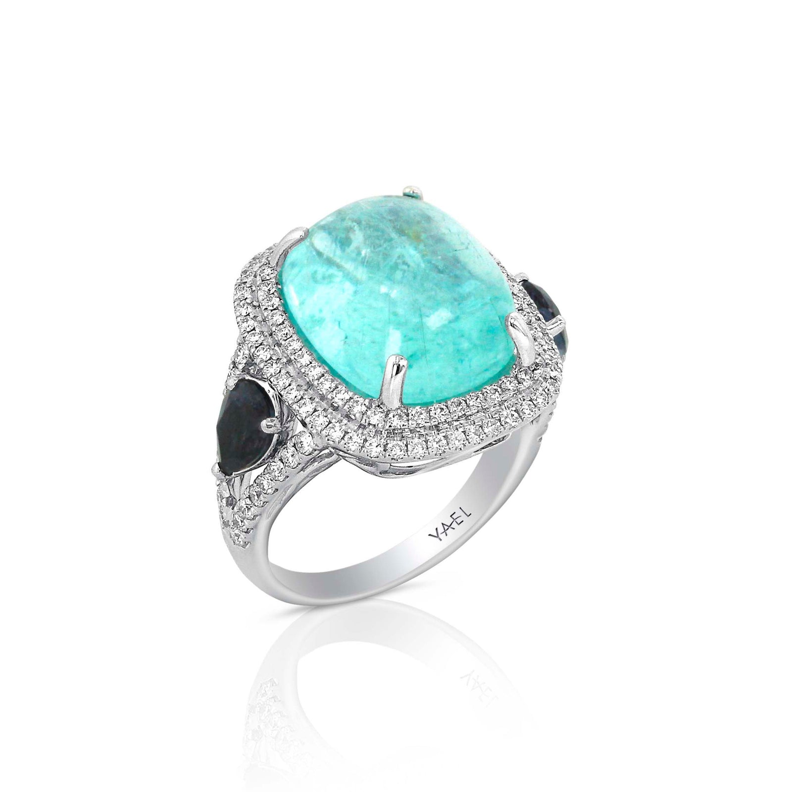 Paraiba Tourmaline, Color Change Garnet and Diamond Ring by Yael - Talisman Collection Fine Jewelers