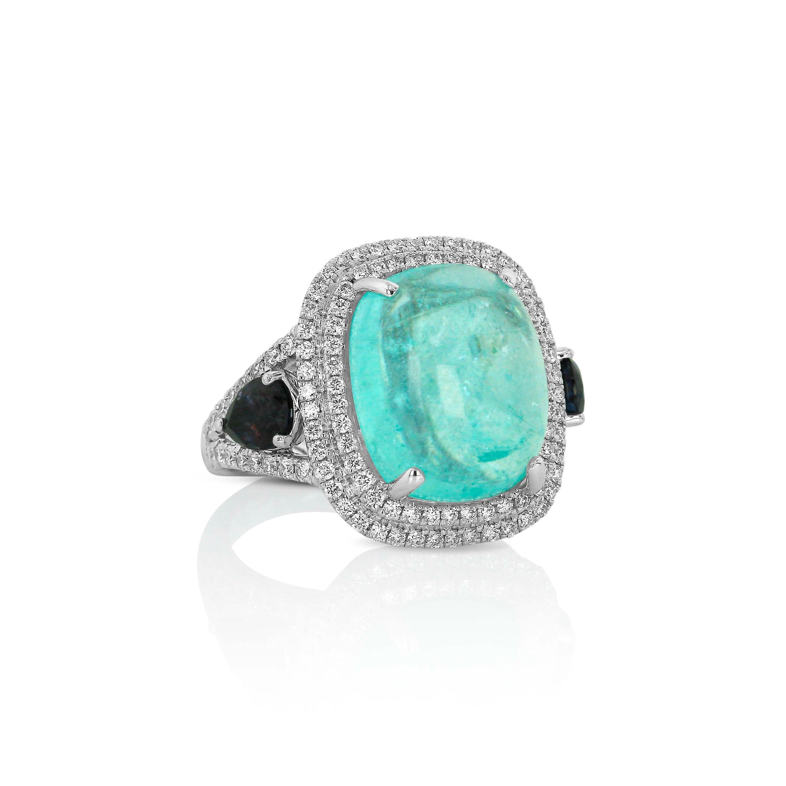 Paraiba Tourmaline, Color Change Garnet and Diamond Ring by Yael - Talisman Collection Fine Jewelers