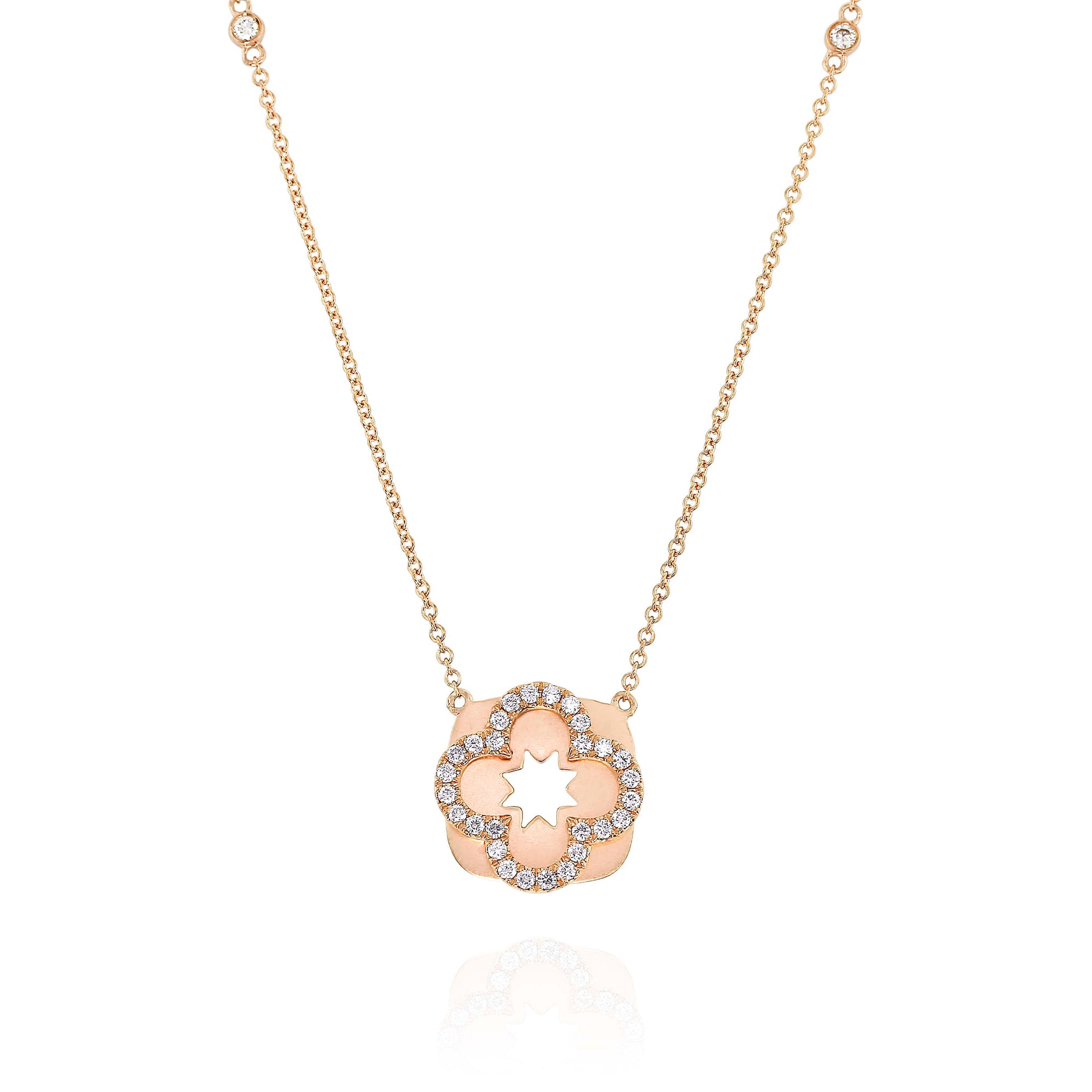 Diamond Flora Necklace by Yael - Rose Gold - Talisman Collection Fine Jewelers