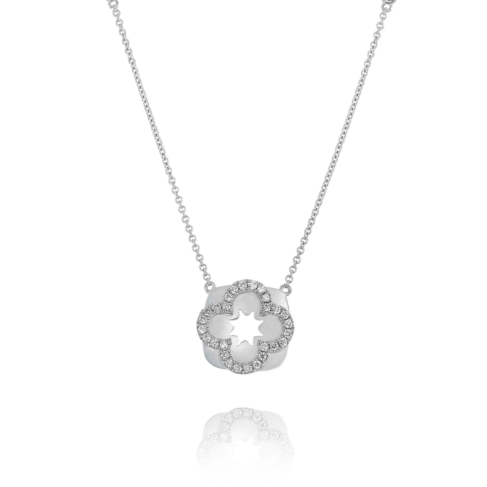 Diamond Flora Necklace by Yael - White Gold - Talisman Collection Fine Jewelers