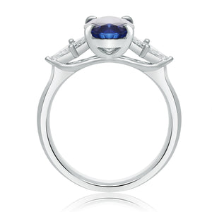 Sapphire and Diamond Demi Ring - Talisman Collection Fine Jewelers