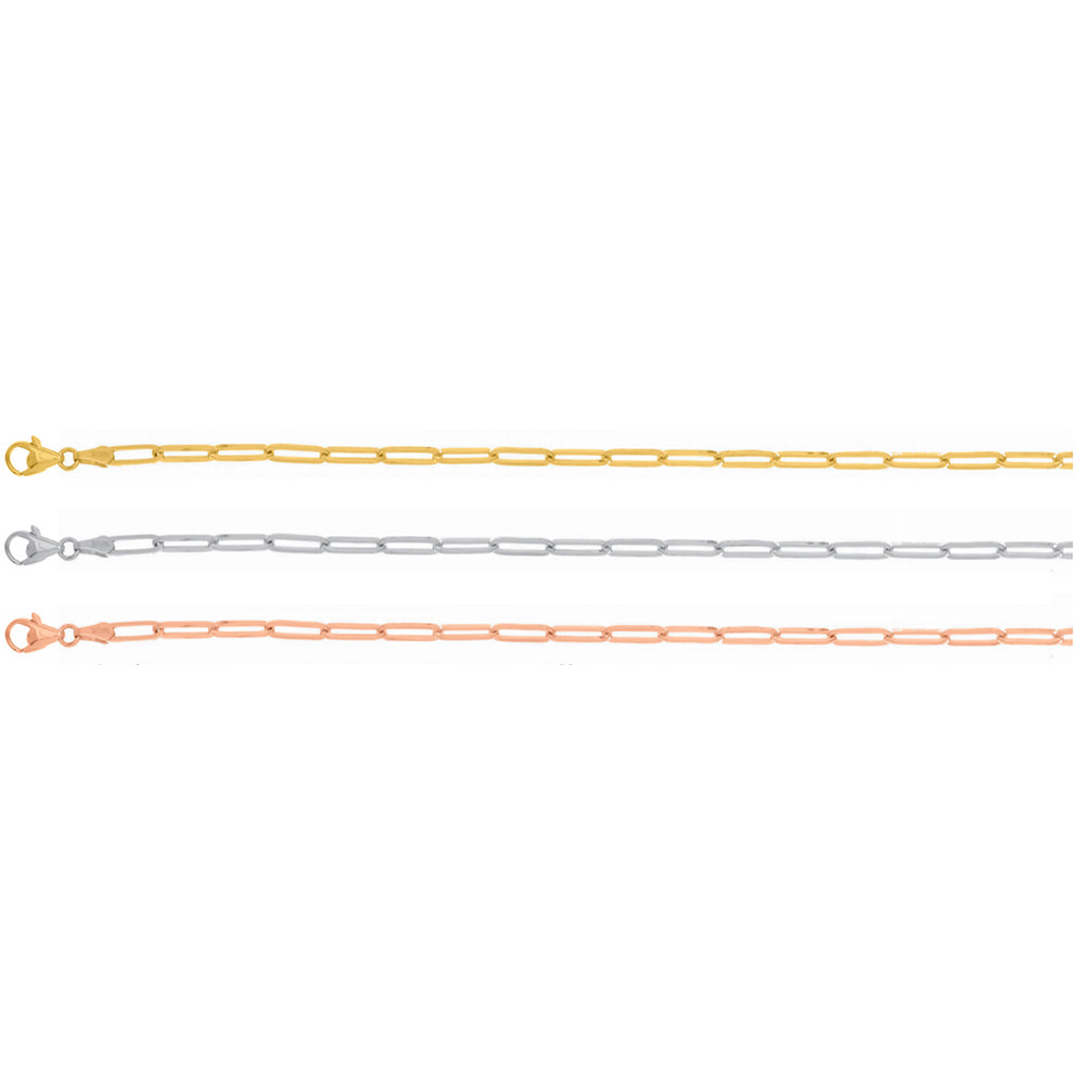 Paperclip Chain 14k Gold, Semi-solid, 3.9mm Links - Talisman Collection Fine Jewelers