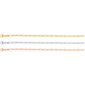 Paperclip Chain 14k Gold, Semi-solid, 3.9mm Links - Talisman Collection Fine Jewelers