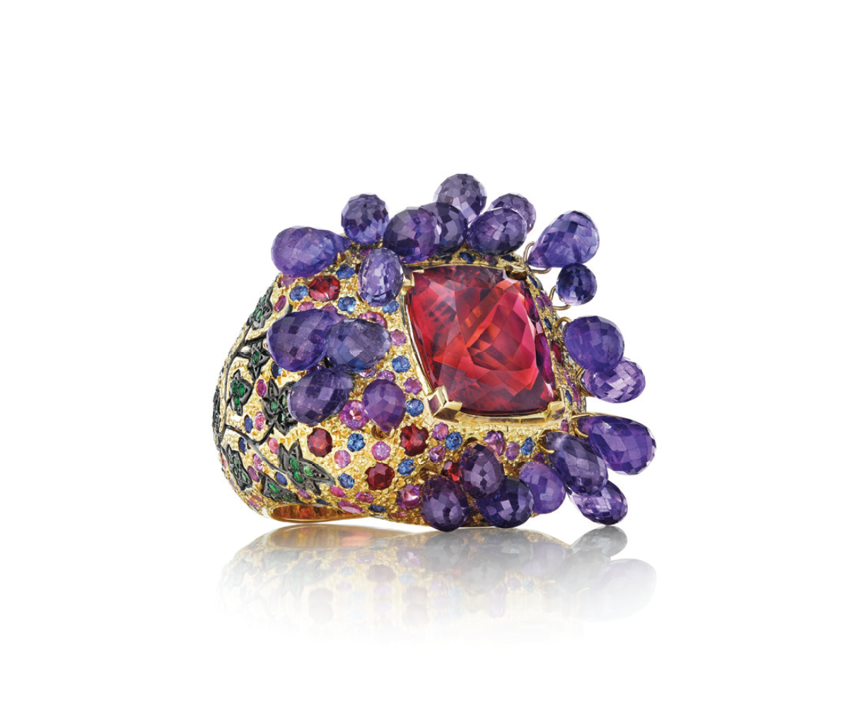 Red Tourmaline Mythology Collection Bacchus Ring by MadStone - Talisman Collection Fine Jewelers
