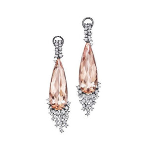 Melting Ice Morganite and Diamond Drop Earrings by MadStone - Talisman Collection Fine Jewelers