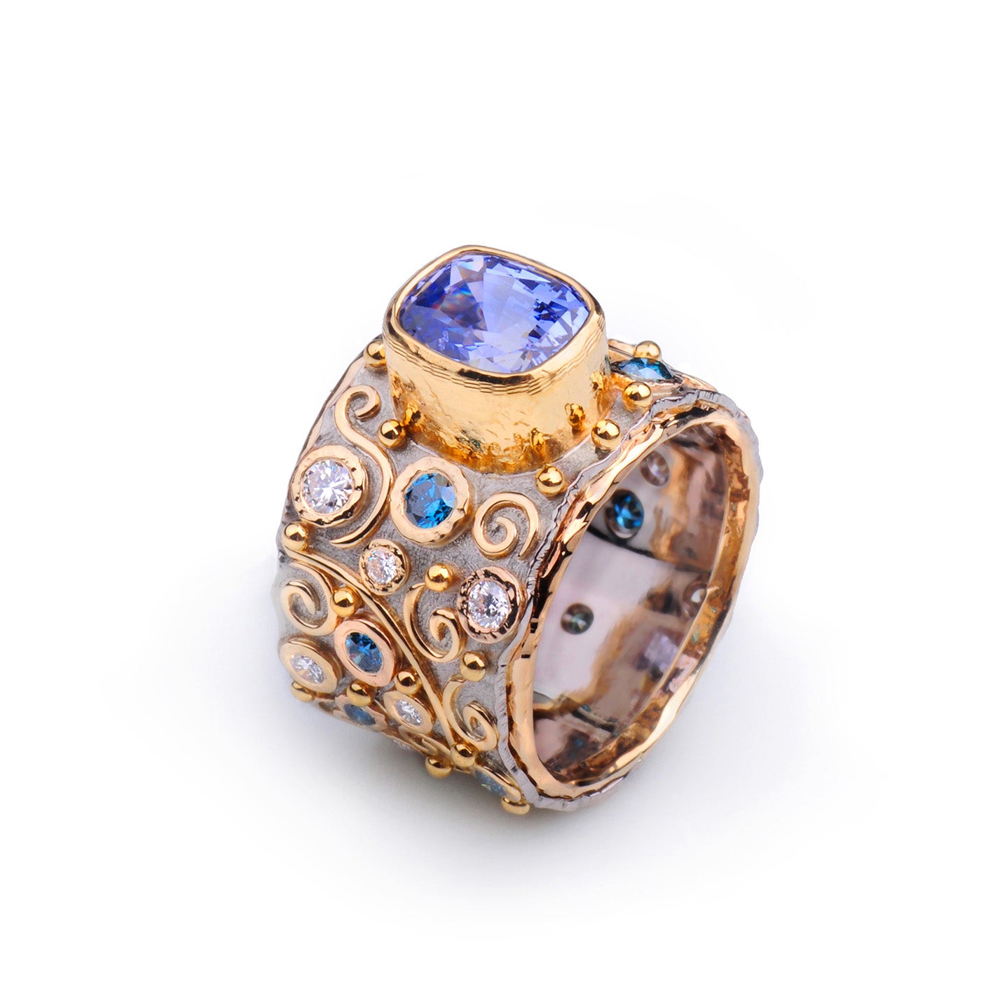 Talisman Ceylon Sapphire and Diamond Ring by Margisa - Talisman Collection Fine Jewelers