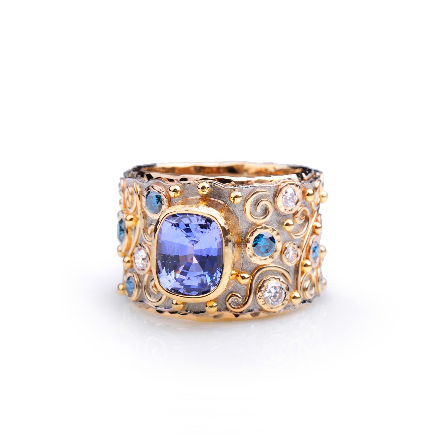 Talisman Ceylon Sapphire and Diamond Ring by Margisa - Talisman Collection Fine Jewelers