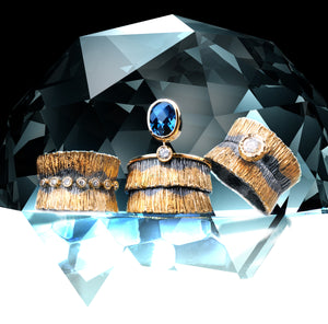 Canyon London Blue Topaz and Diamond Ring by Margisa - Talisman Collection Fine Jewelers