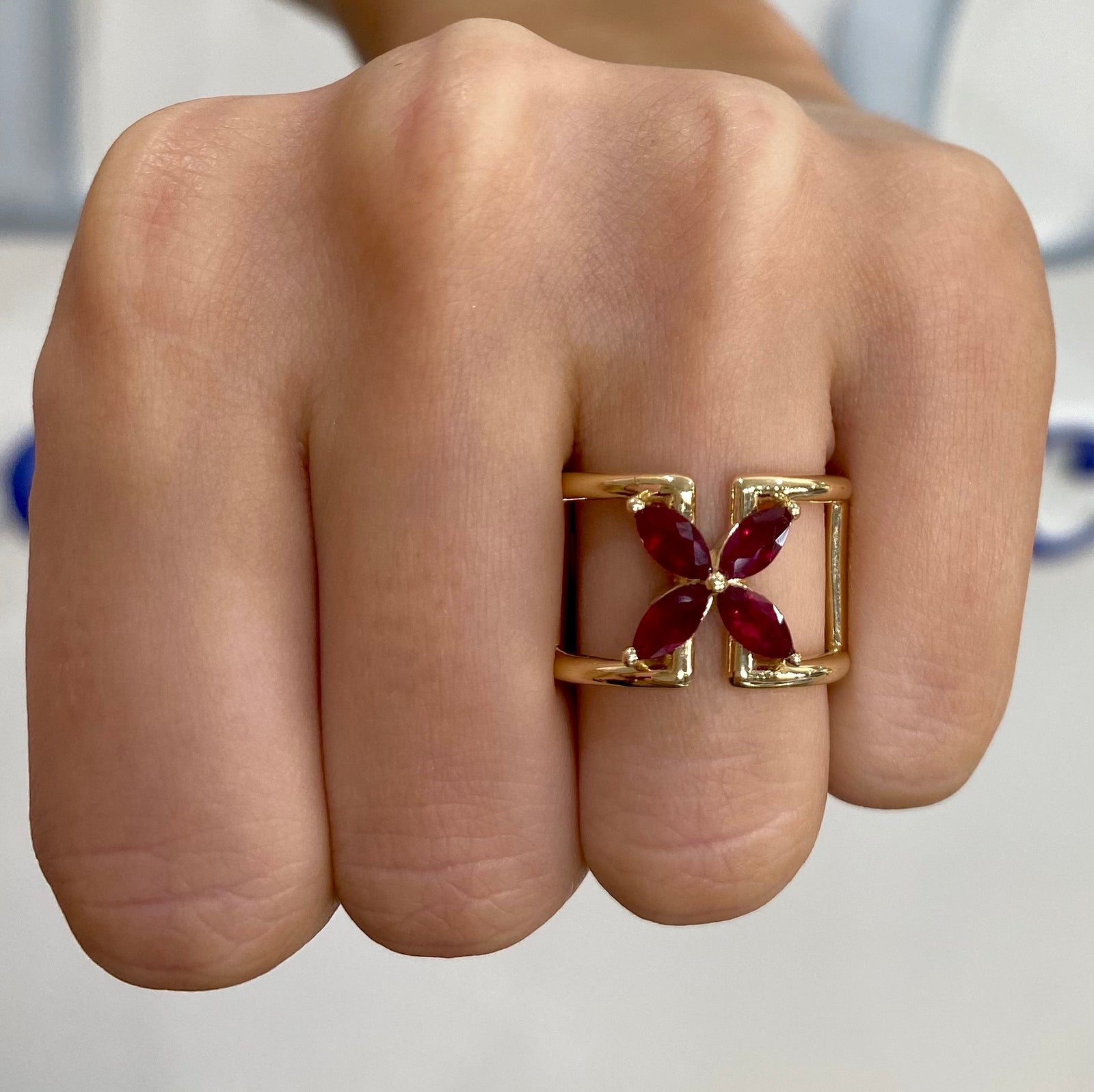 Ruby Mariposa Ring by Gemma Couture