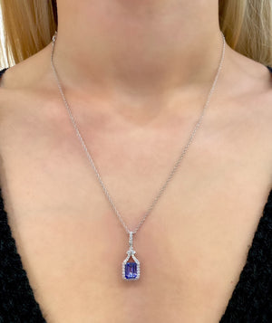 Tanzanite and Diamond Victoria Necklace