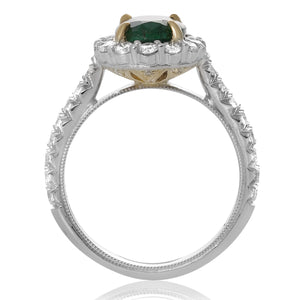 Emerald and Diamond Victoria Ring - Talisman Collection Fine Jewelers