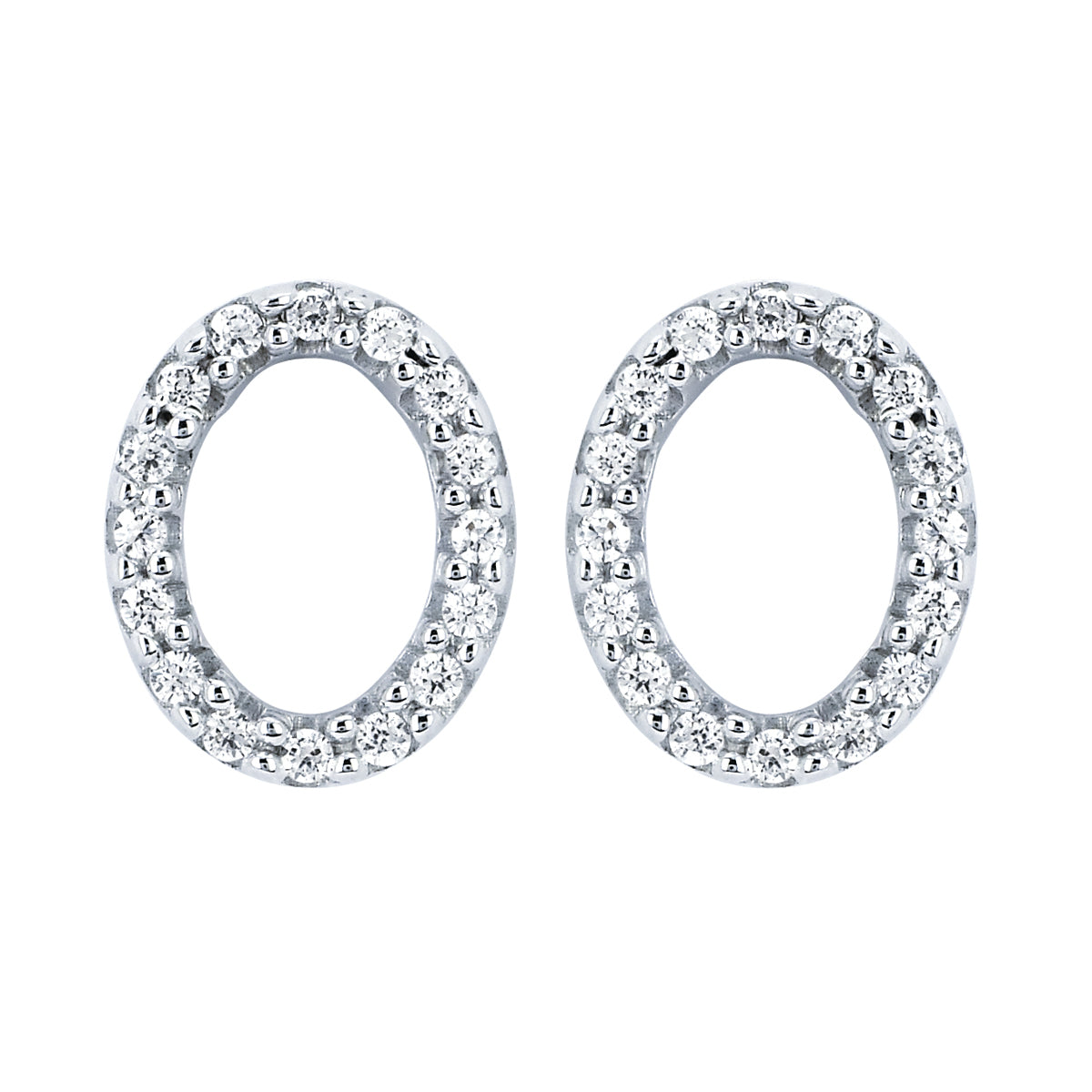 Diamond Open "O" Stud Earrings - Talisman Collection Fine Jewelers