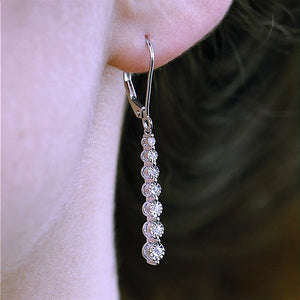 Diamond Drop Earrings in 14k White, Yellow or Rose Gold - Talisman Collection Fine Jewelers