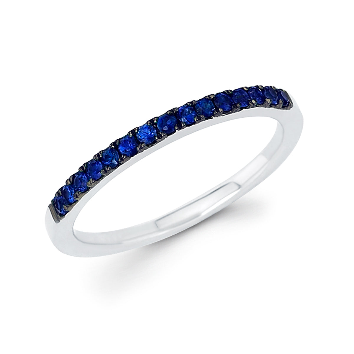 Blue Sapphire September Birthstone Stack Band - Talisman Collection Fine Jewelers