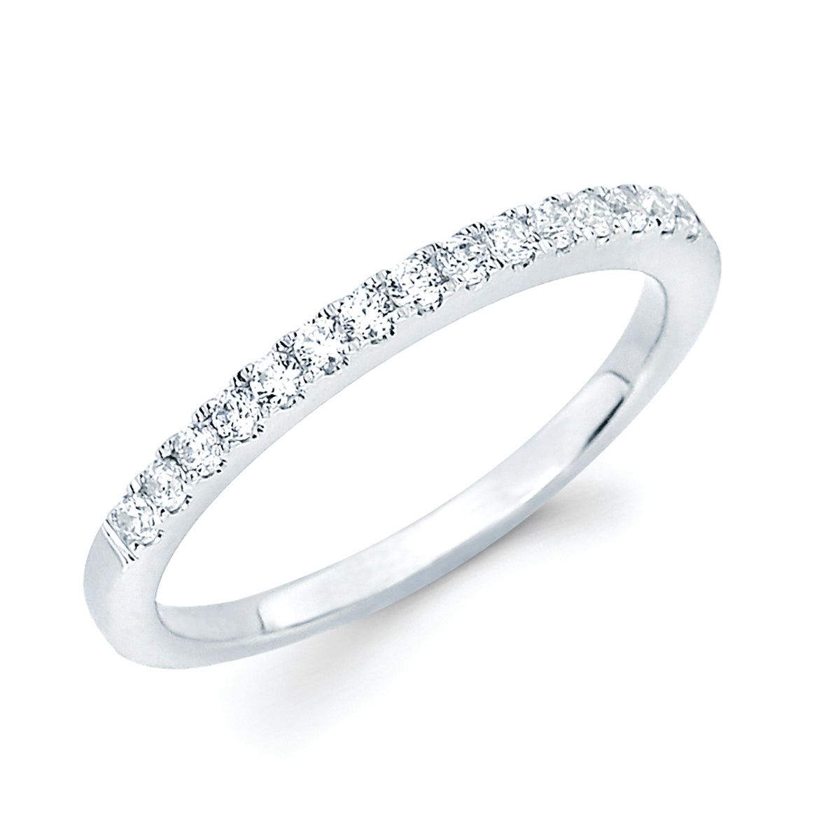 Classic 14k White Gold Diamond Band - Talisman Collection Fine Jewelers