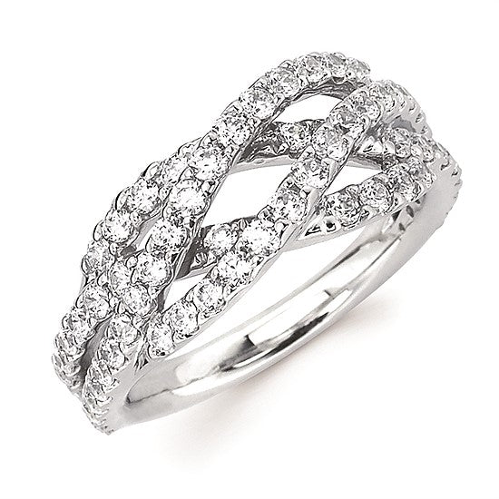 Twisted Diamond Ring - White Gold - Talisman Collection Fine Jewelers