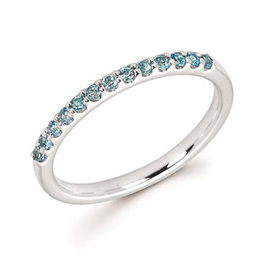 Blue Topaz December Birthstone Stack Band Ring - Talisman Collection Fine Jewelers