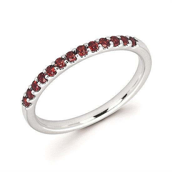 Garnet Stackable January Birthstone Band - Talisman Collection Fine Jewelers