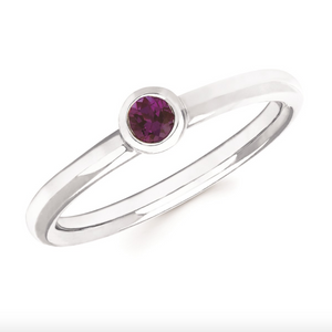 Alexandrite Bezel Set June Birthstone Ring - Talisman Collection Fine Jewelers